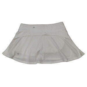 Lululemon Athletica White Play Off the Pleats Skirt Skort Women's Size 8